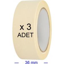 Nistabolje 3 Adet Kağıt Bant 36 mm Maskeleme Bandı Boya Bandı