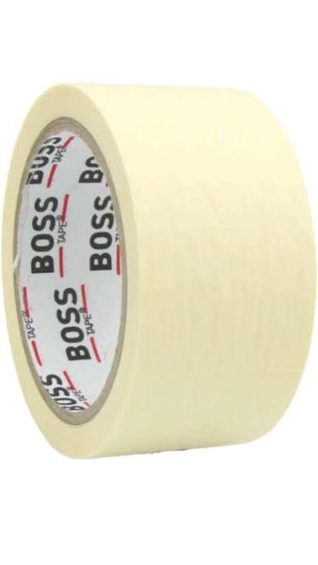 Boss Tape Beyaz Renkli Maskeleme Boya Bandı Kağıt Bant