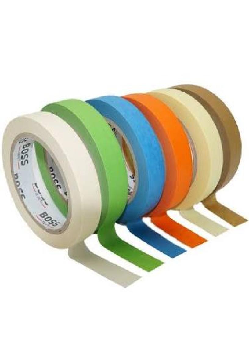 Boss Tape Beyaz Renkli Maskeleme Boya Bandı Kağıt Bant