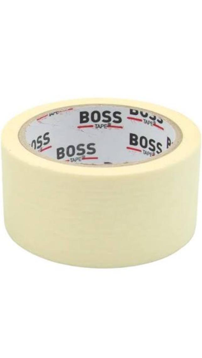 Boss Tape Beyaz Renkli Maskeleme Boya Bandı Kağıt Bant