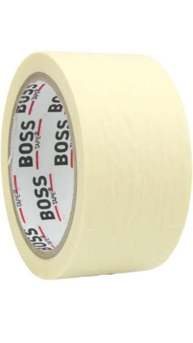 Boss Tape Beyaz Renkli Maskeleme Boya Bandı Kağıt Bant