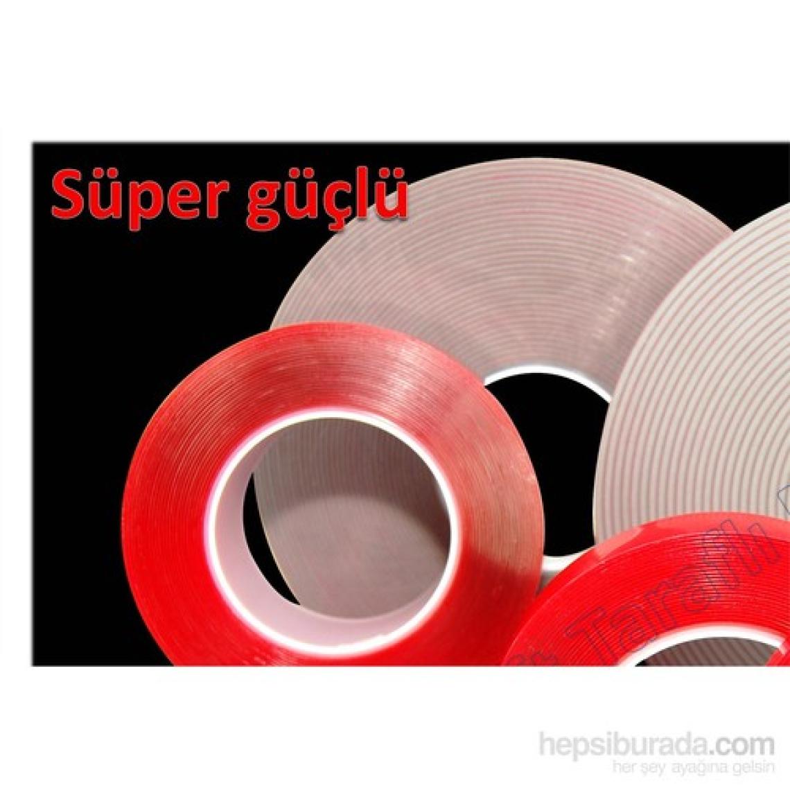 Çift Taraflı Bant 10 mm X 5 Metre Süper Güçlü Montaj Bandı (Şeffaf)