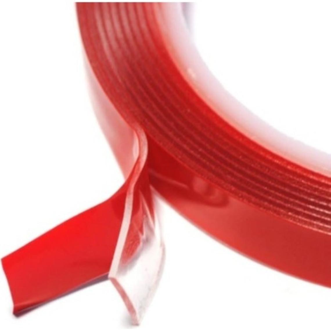 Çift Taraflı Silikonlu Şeffaf Bant 10MM x 5m Su Geçirmez Süper Güçlü Montaj Band Akrilik Çiftbant