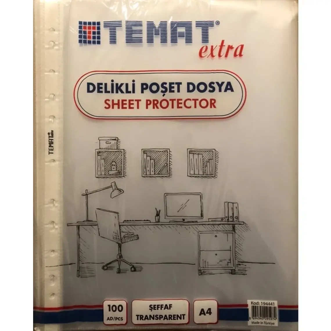 Temat Poşet Dosya Extra A4 100 Lu  194441