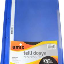 Umix Telli Dosya A4 Plus Mavi 50'li