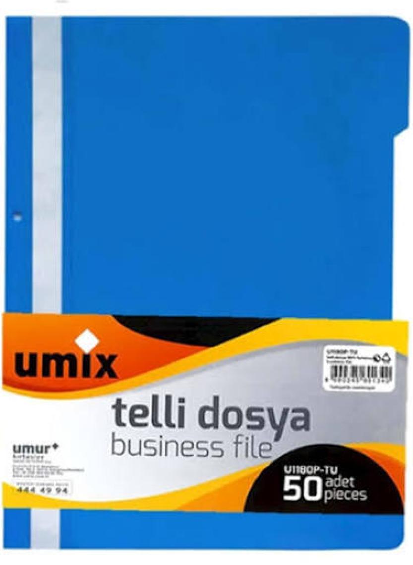 Umix Telli Dosya A4 Plus Mavi 50'li