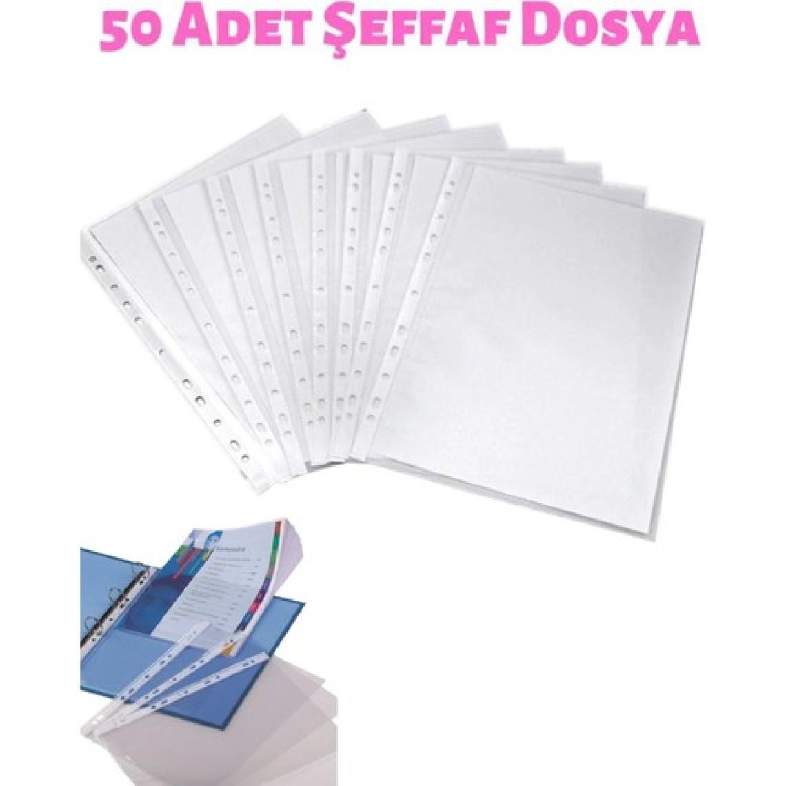 Nistabolje 50 Adet A4 Şeffaf Dosya Föy Poşet Dosya