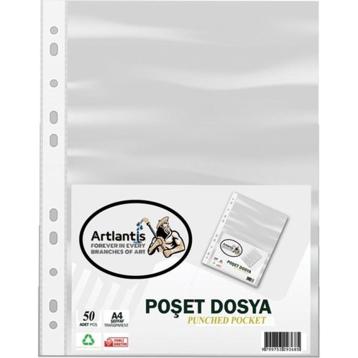 Artlantis Poşet Dosya A-4 Şeffaf Föy Dosya 50'li