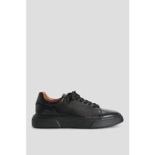Lufian Tommy Erkek Deri Sneaker Ayakkabı Siyah