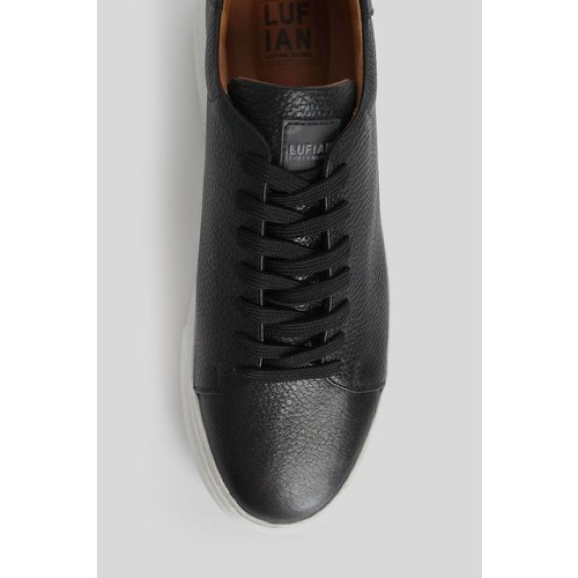 Lufian Tommy Erkek Deri Sneaker Ayakkabı Siyah
