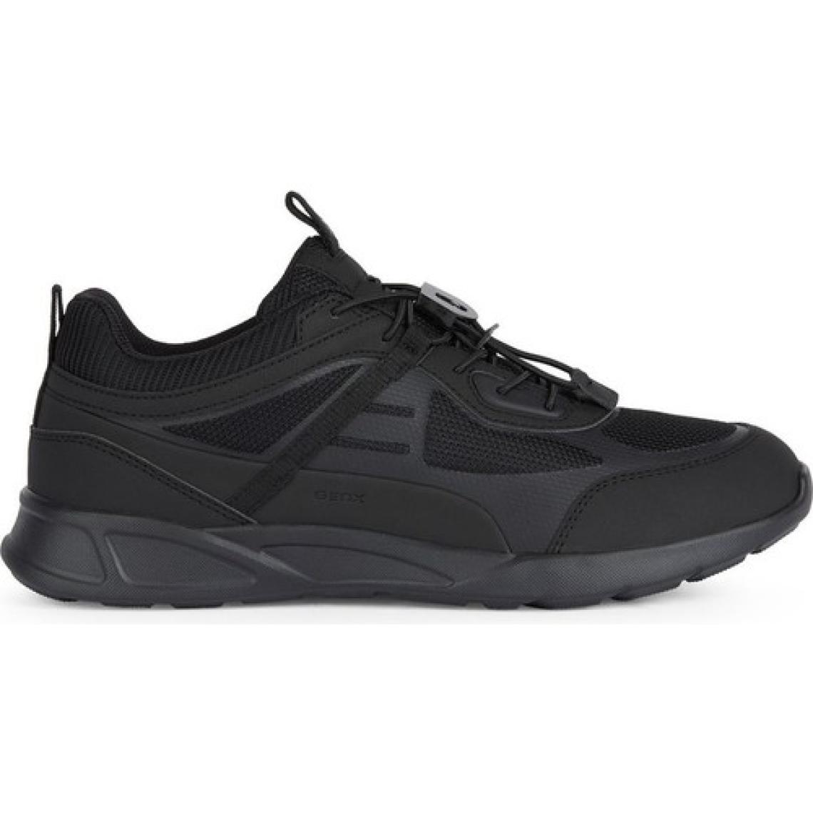 Geox Erkek Siyah Sanzio Bağcıklı Deri Sneaker U45G7A014EKC9999