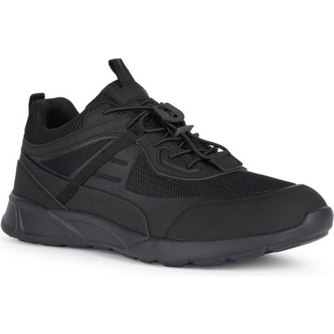 Geox Erkek Siyah Sanzio Bağcıklı Deri Sneaker U45G7A014EKC9999