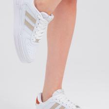 Tonny Black Unisex Beyaz Bej Yanı Çizgili Bağcıklı Rahat Kalıp Sneaker