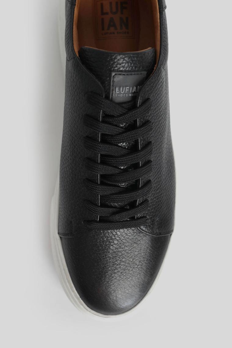 Lufian Tommy Erkek Deri Sneaker Ayakkabı Siyah