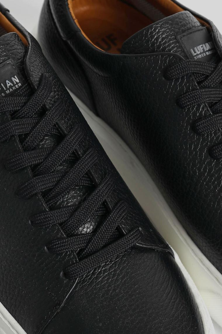 Lufian Tommy Erkek Deri Sneaker Ayakkabı Siyah