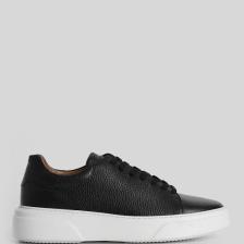 Lufian Tommy Erkek Deri Sneaker Ayakkabı Siyah