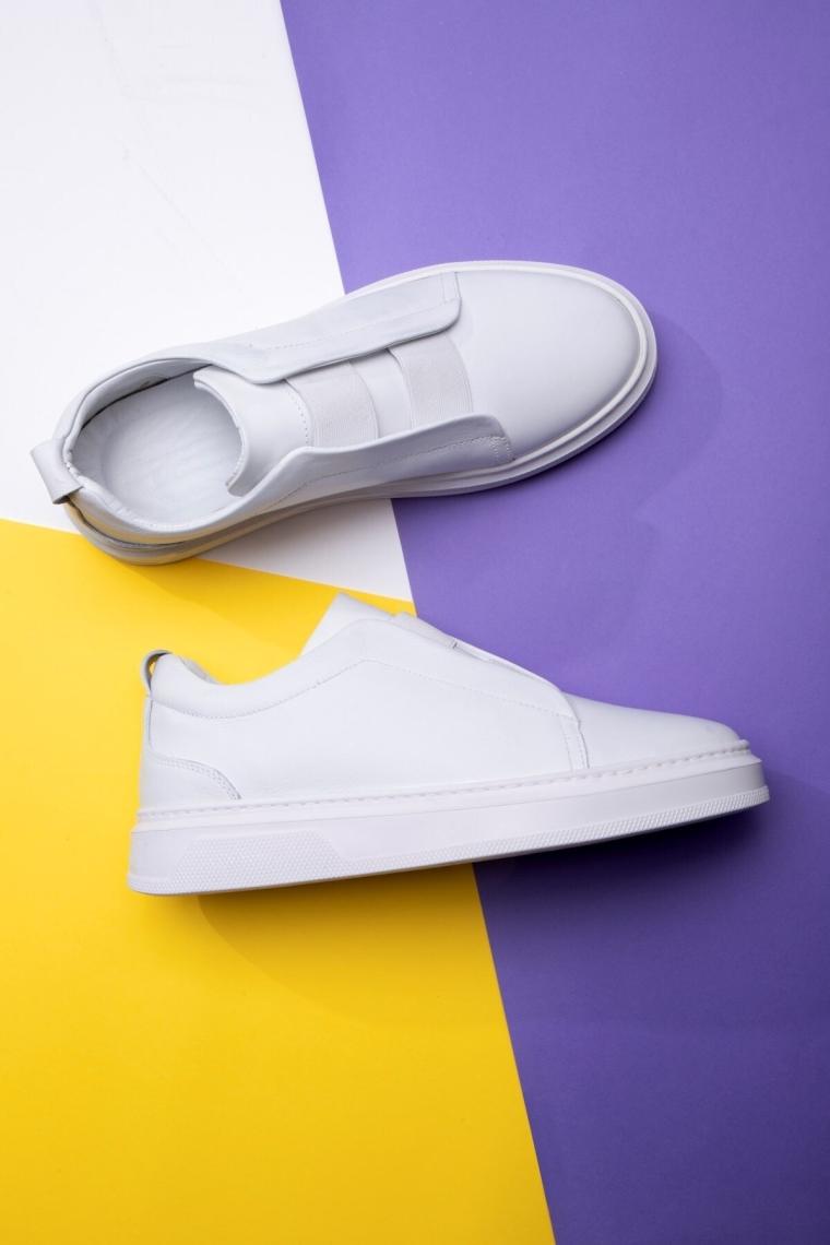 Ducavelli Espo Erkek Hakiki Deri Sneaker, Lastikli Sneaker, Hakiki Deri Sneaker, Erkek Sneaker