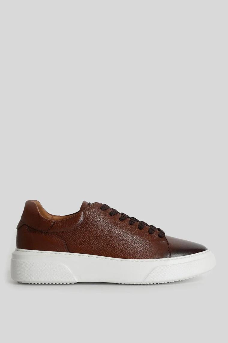 Lufian Tommy Erkek Deri Sneaker Ayakkabı Siyah