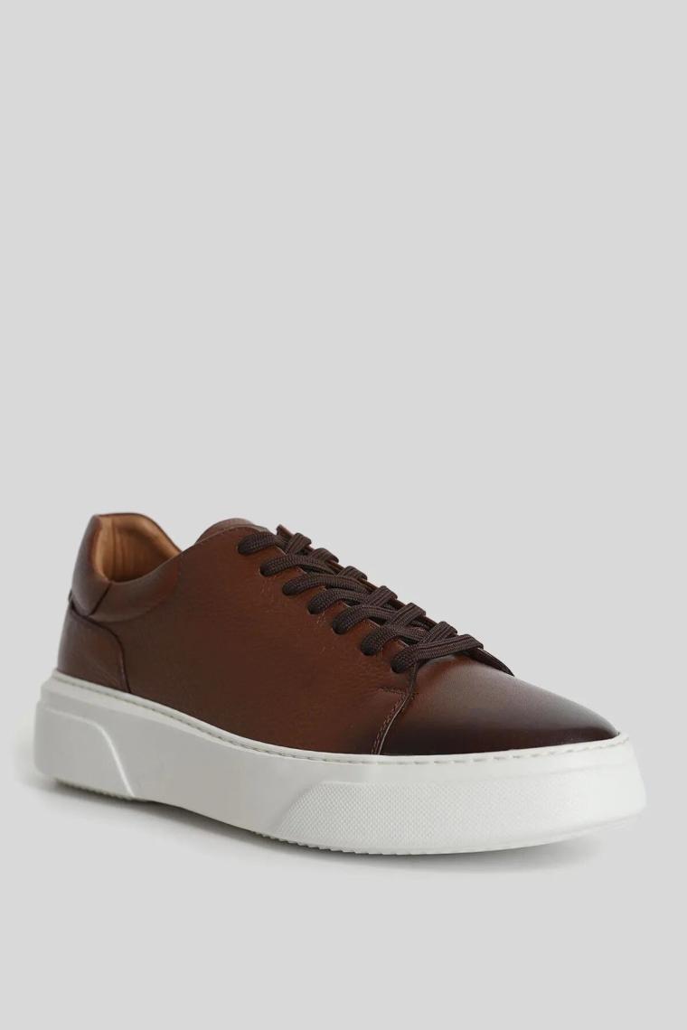 Lufian Tommy Erkek Deri Sneaker Ayakkabı Siyah