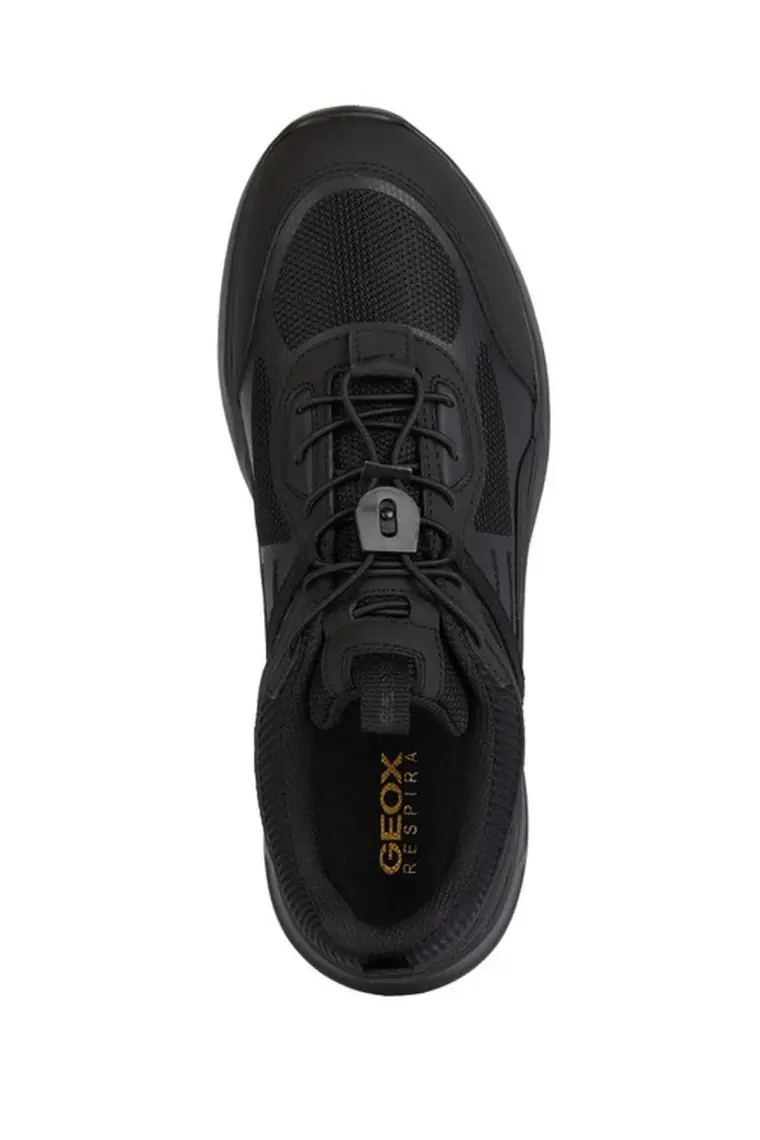 Geox Erkek Siyah Sanzio Bağcıklı Deri Sneaker U45G7A014EKC9999