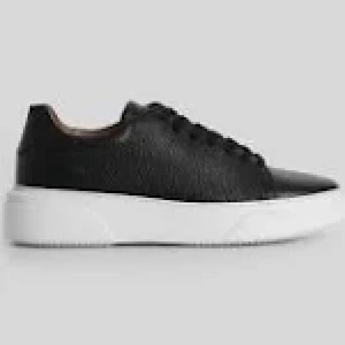 Lufian Tommy Erkek Deri Sneaker Ayakkabı Siyah