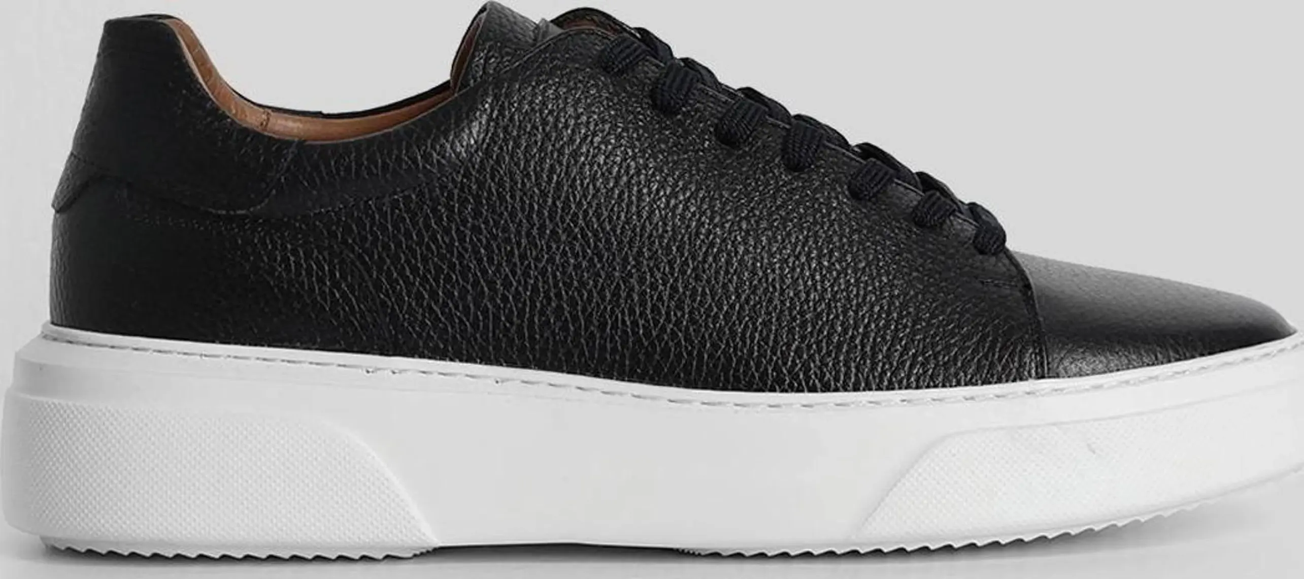 Lufian Tommy Erkek Deri Sneaker Ayakkabı Siyah