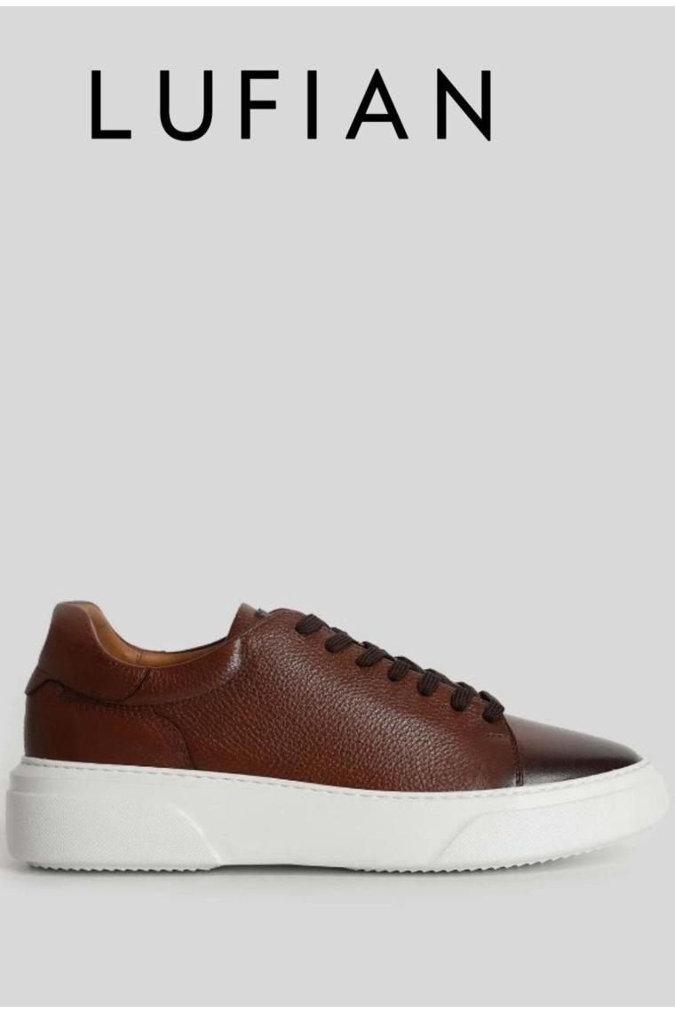 Lufian Tommy Erkek Deri Sneaker Ayakkabı Siyah