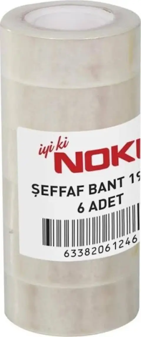 Noki Şeffaf Bant 19Mmx33M 6'Lı 19336