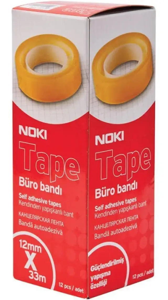 Noki 1233 Büro Bandı 12 mm x 33 metre 12'li Paket