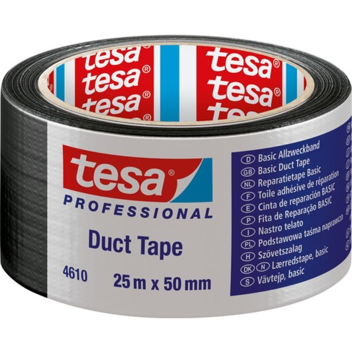 Tesa 04610 Basic Duct Tamir Bandı Siyah 25X50 Mm
