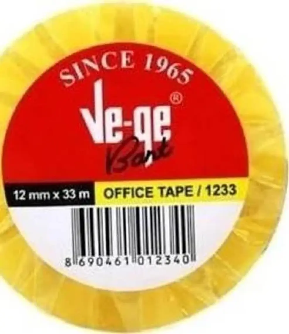 Ve-Ge Ofis Bandı - 12 mm x 33 M - 4'lü