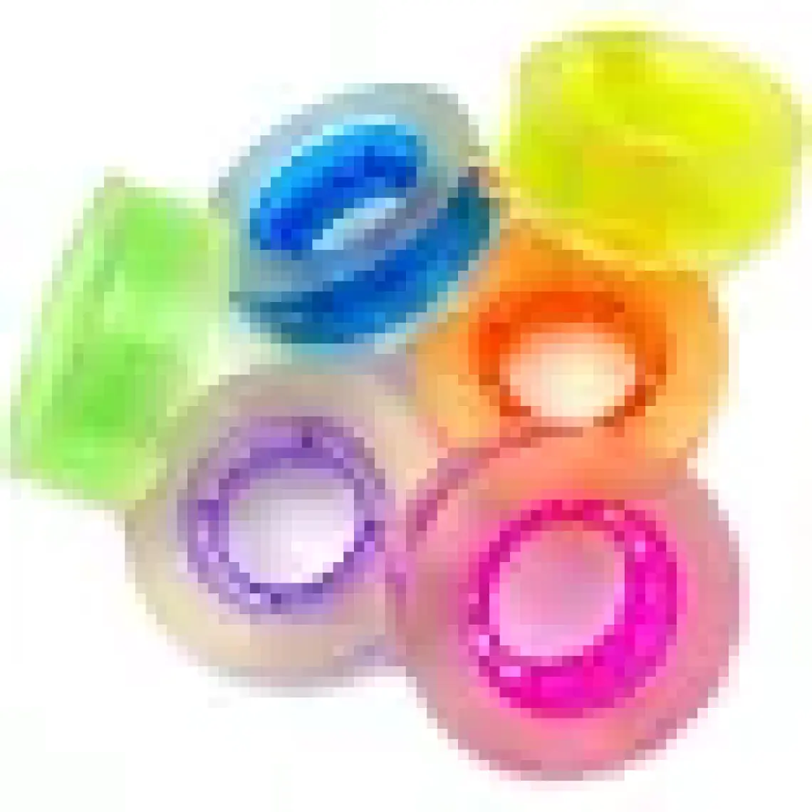 Pin 19X33 Renkli Kristal Bant 6 Lı (PIN441)