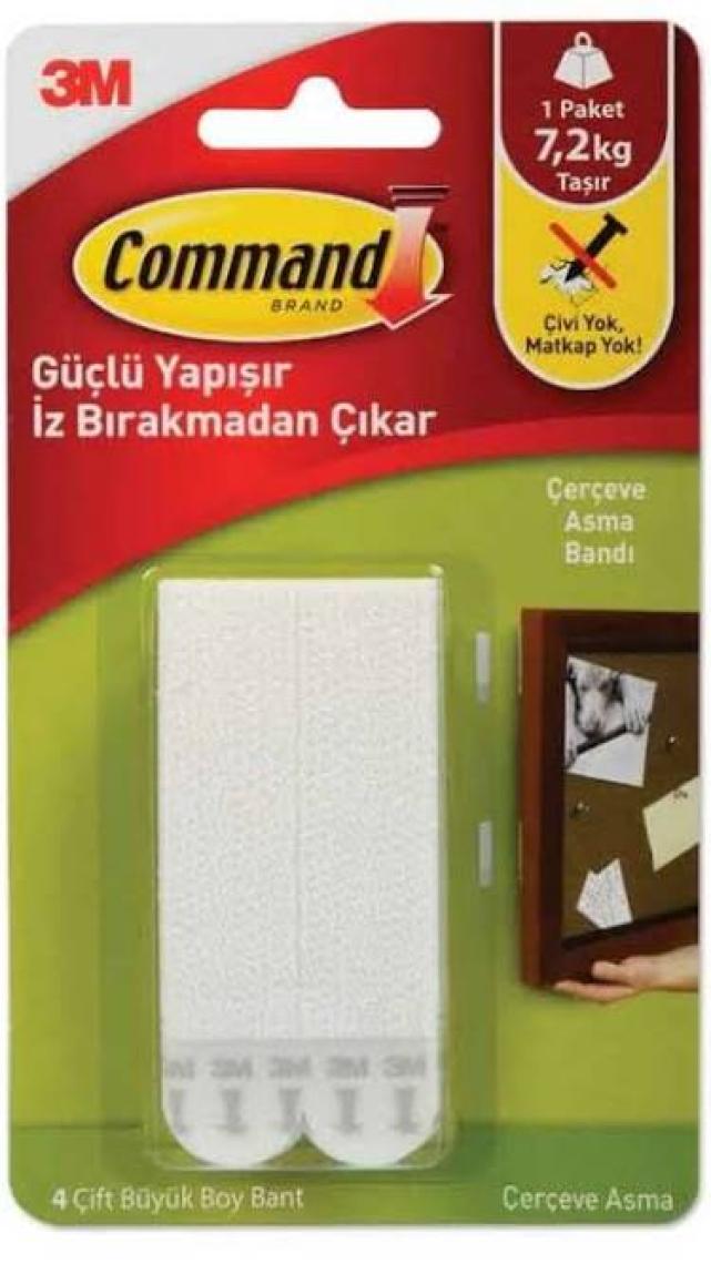 3m Command Çerçeve Asma Bandı 4 Çift Büyük Boy 17206 Tr
