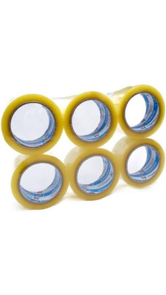 Bantix Huga Bant Akrilik Yüksek Kalite Koli Bandı 45 mm x 100 mt Şeffaf  (6'lı Paket)