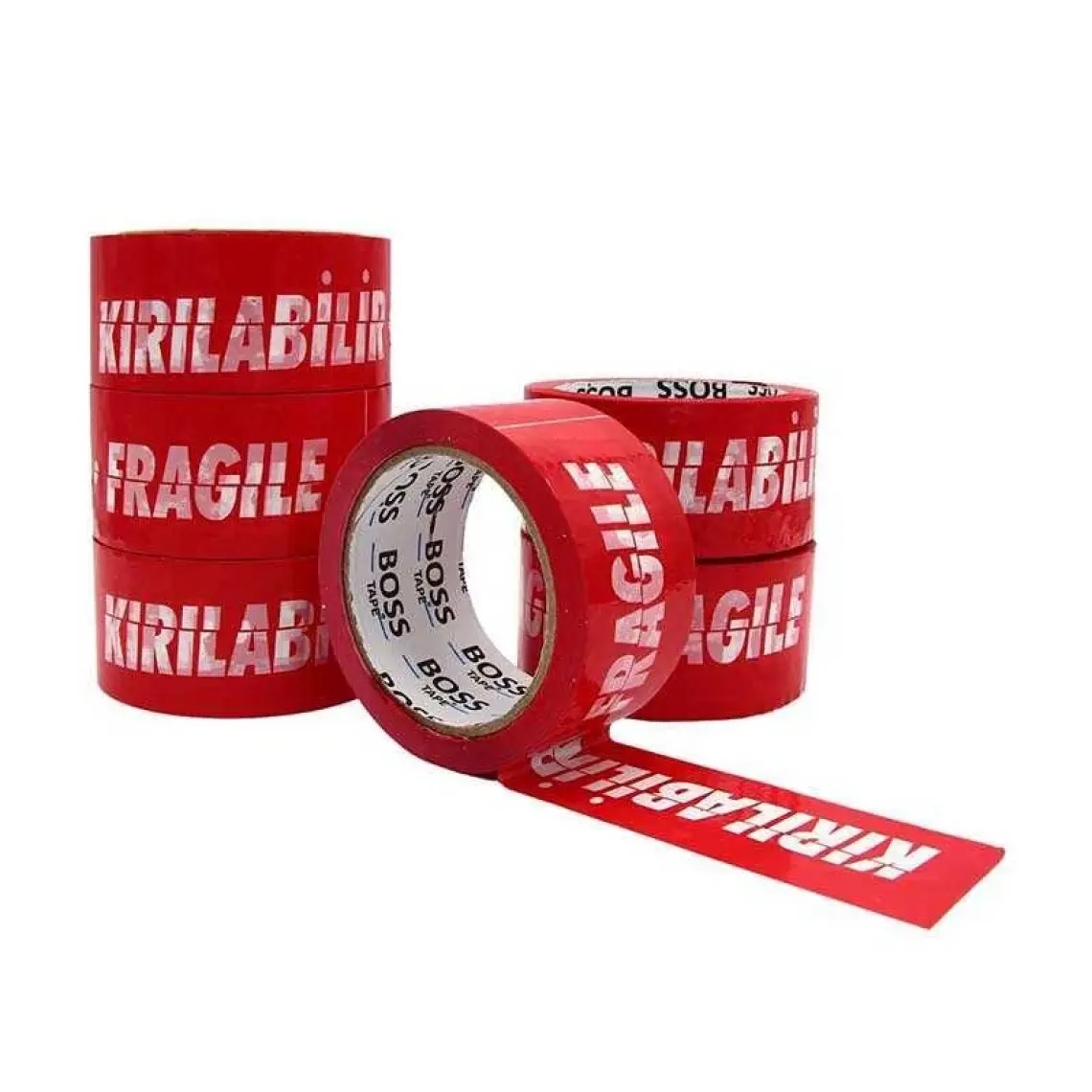 Fragile Kırılır Uyarılı Baskılı Koli Bandı Boy:66mt En:50mm 6 Adet