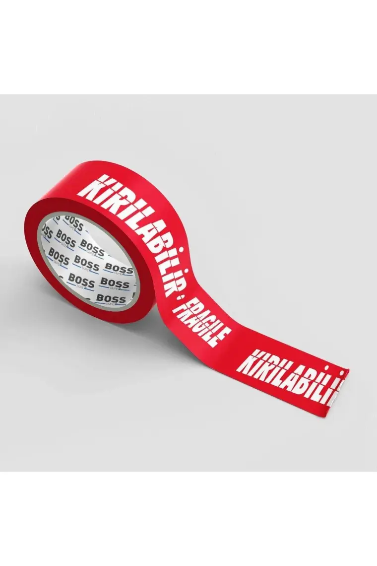 Fragile Kırılır Uyarılı Baskılı Koli Bandı Boy:66mt En:50mm 6 Adet