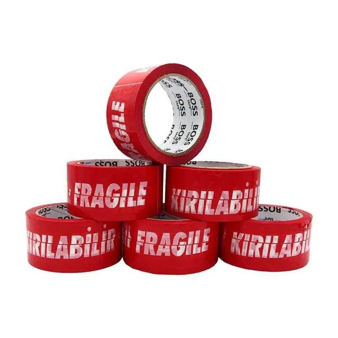 Fragile Kırılır Uyarılı Baskılı Koli Bandı Boy:66mt En:50mm 6 Adet