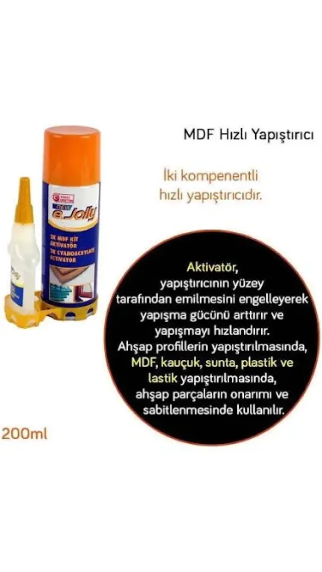 Mdf Hızlı Yapıştırıcı 200 Ml