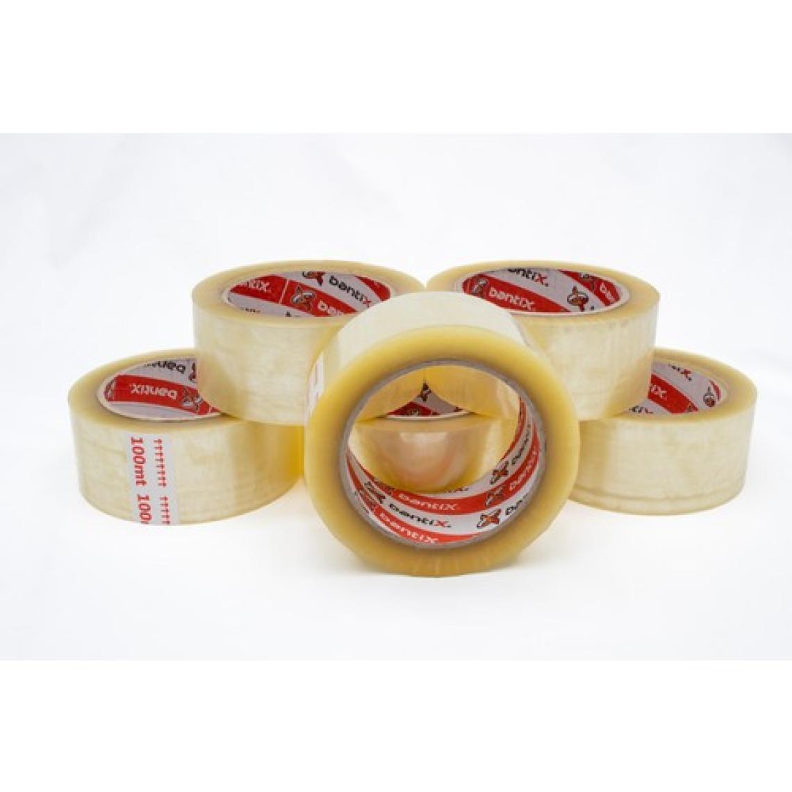 Bantix Bantix Bant Hotmelt  Yüksek Kalite Koli Bandı 45MM x 100 mt Şeffaf  (6'lı Paket)