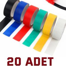 20 Adet Renkli Elektrik Bandı Pvc İzole Bantı