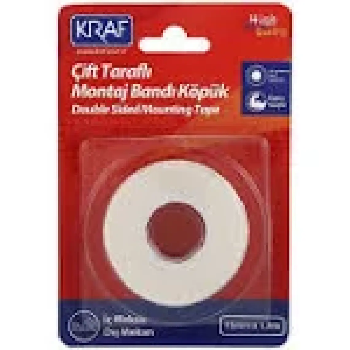 Kraf Montaj Bandı Çift Taraflı Köpük  15MM x 1,9m 2510G