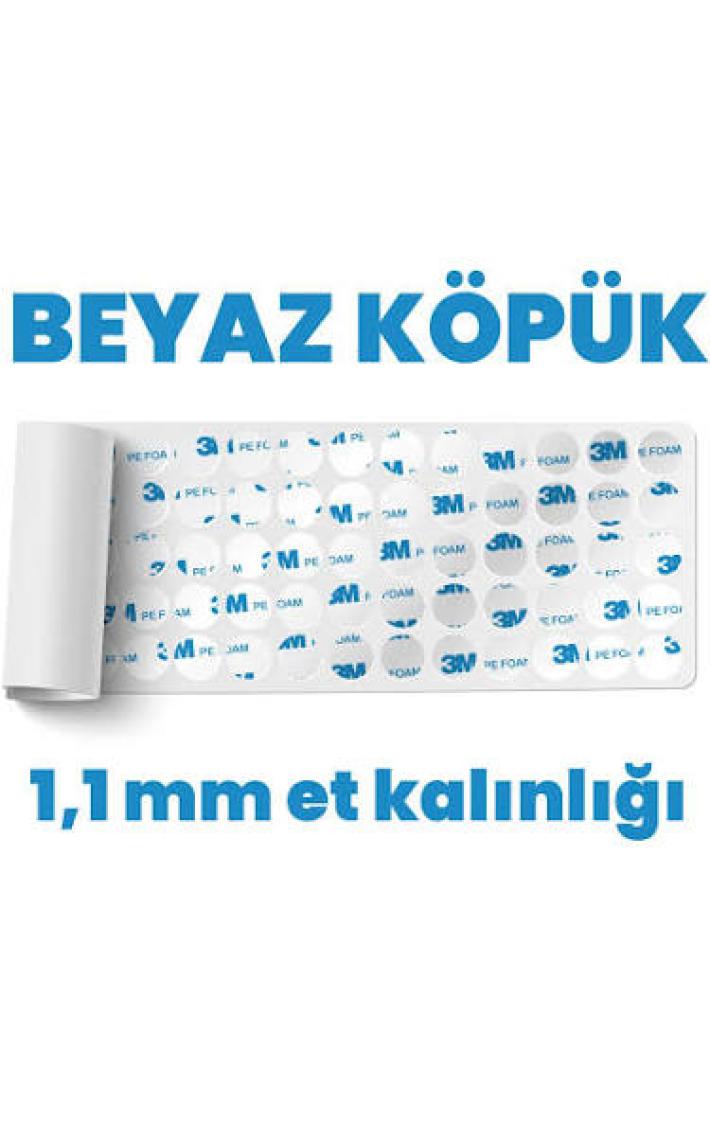 3M Çok Güçlü Akrilik Köpük Bant 100 Adet Hazır Kesim 20MM Çap