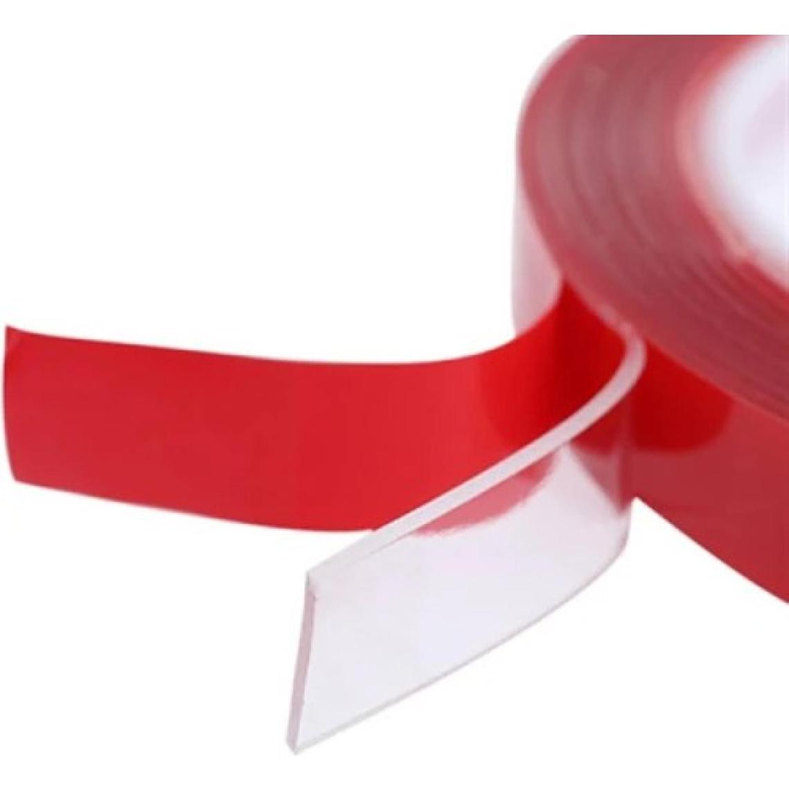 Gen-Of Vhb Silikonlu Çift Taraflı Akrilik Bant 19MMX2M Kırmızı 1 Adet