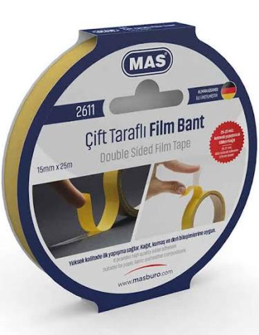 Mas Çift Taraflı Bant - 15mmx25m 2611