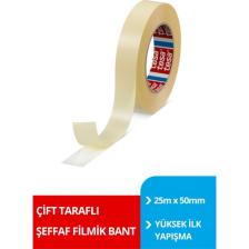 Tesa Filmik Çift Taraflı Bant Şeffaf   25m 50mm