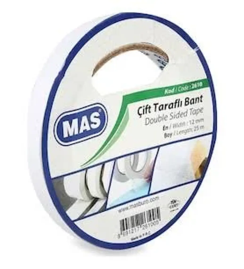 Mas Çift Taraflı Bant - 19mmx25m 2612