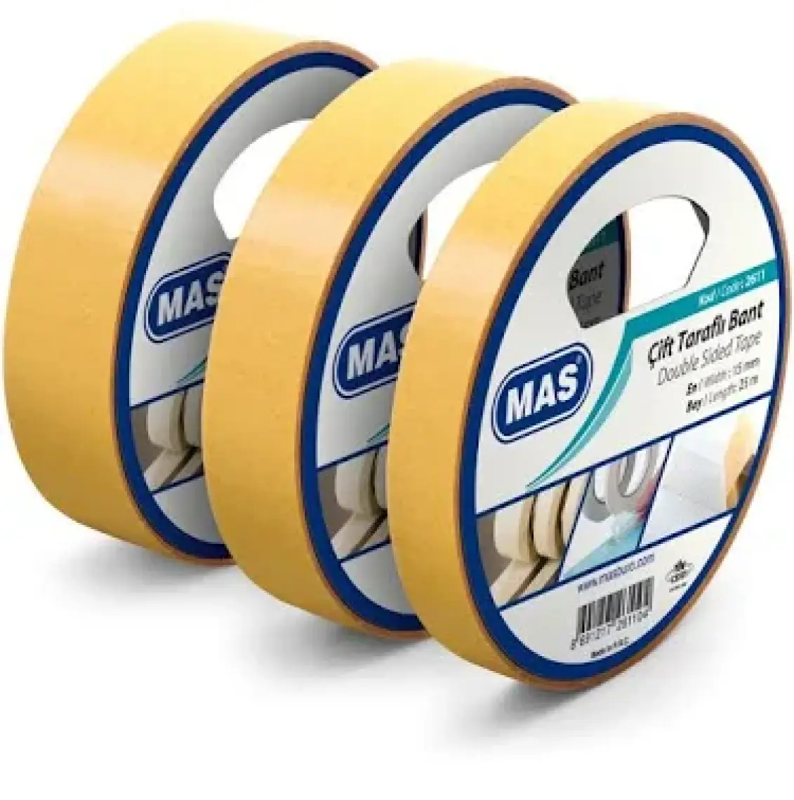 Mas Çift Taraflı Bant - 19mmx25m 2612
