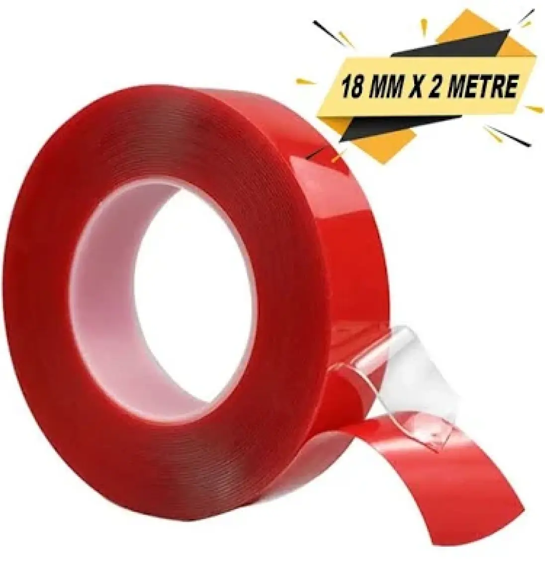 Çift Taraflı Bant Şeffaf Silikon Bant Iz Bırakmaz Su Geçirmez Bant 18 mm x 2 Metre