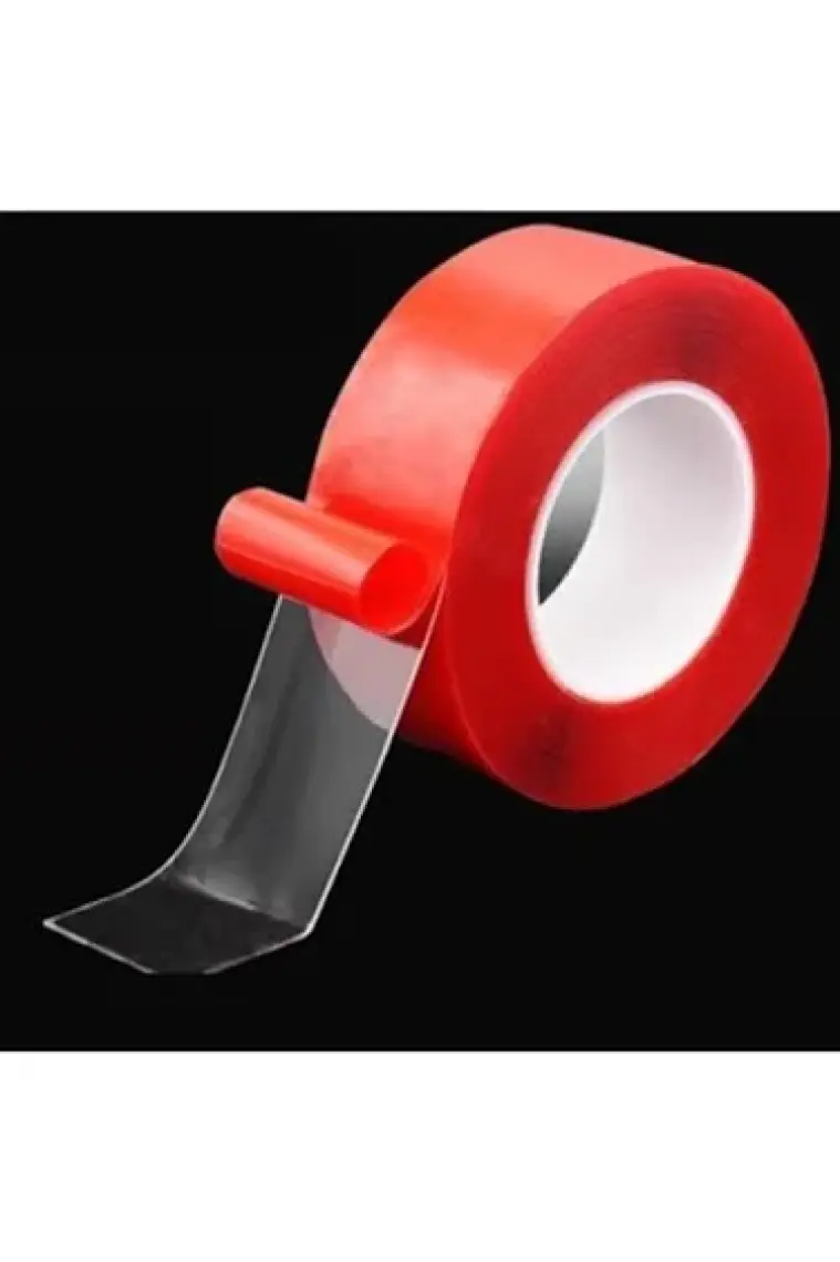 Çift Taraflı Bant Şeffaf Silikon Bant Iz Bırakmaz Su Geçirmez Bant 18 mm x 2 Metre