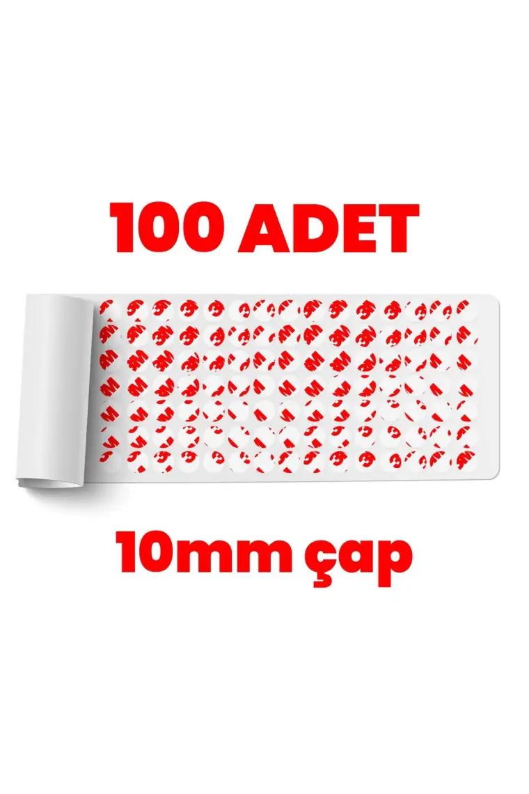 3M Çok Ince Güçlü Şeffaf 100 Adet Hazır Kesim 10MM Çap